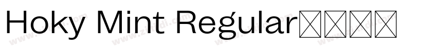 Hoky Mint Regular字体转换